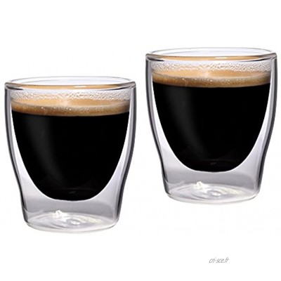 Feelino bloomino espresso-lot de 2 verres double paroi 80 ml lot de 2 verres double paroi 80 ml