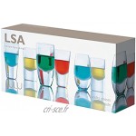 LSA LL03 Lot de 4 verres à vodka assortis Lulu 52-55 ml transparents