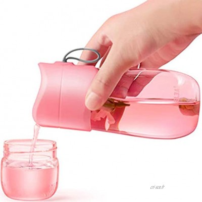 Services de verres Coupe Tasse De Séparation De Thé Tasse Verre Tasse Créative Tasse De Grande Capacité Tasse De Main Tasse De Filtre Portative Color : Pink Size : 7 * 7 * 19.3 cm