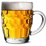 bar@drinkstuff Lot de 4 Mug Verre a Biere 285 ML,mug a bière Traditionnel