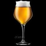 Krosno Verres à Tulipe Bière | Lot de 6 | 420 ML | Collection Avant-Garde | Parfait la Maison Les fêtes | Va au Lave-Vaisselle au Micro-Ondes