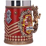 Nemesis Now B5606T1 Harry Potter – Chope à bière de collection – Motif : Gryffondor – Cadeau pour Fan et Passionné – Qualité Supérieure – Rouge et Argenté – 15,5 CM Résine 1 Unité Lot de 1