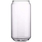 Verres à bière,URMAGIC verres à bière en forme de canette de 570 ml 1 verres à boire élégants avec motif Croyez-vous verres à boire transparents tasse à thé à la maison