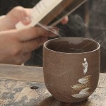 HUAYING Tasse à thé japonaise en céramique peinte à la main 75 ml