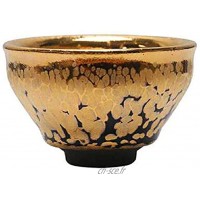 Tasse à thé Jian Ware faite à la main archaïque chinoise imitation de la dynastie des chansons traditionnelle glacis noir Tenmoku avec veines protéiformes tasse à collectionner pour les boissons