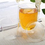 Tasse à thé résistante à la chaleur En double couche de verre borosilicate transparent Avec infuseur et couvercle Verre borosilicate Glass 350ml 350 ml