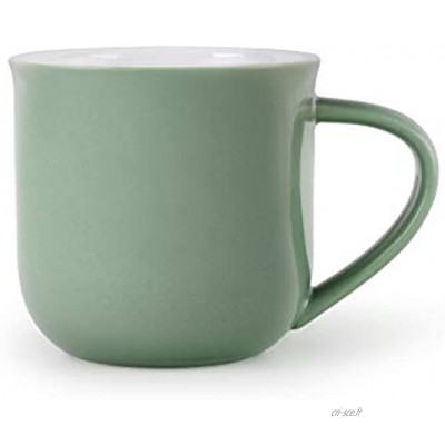 Viva Scandinavia Lot de 2 Tasses thé Tasse à café en Porcelaine avec poignée Isolante Robuste 350 ML Vert