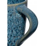 Leonardo Matera 018596 Lot de 4 tasses à expresso en grès Bleu 90 ml