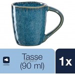 Leonardo Matera 018596 Tasse à expresso en grès Bleu 90 ml