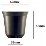 Tasses à café tasses à expresso en acier inoxydable isolation thermique double paroi en acier inoxydable réutilisable