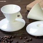 MIORIO Ensemble de Plaque de Soucoupe de Tasse à Expresso de Type cône de Luxe Tasse à café en céramique Pyramide Tasse à thé