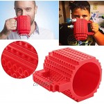 Build on Brick Mug Build-on Brique Mug Tasse à café Construction Créative Idée Cadeau de Noël Pâques Fête des Pères Halloween Anniversaire Compatible pour Lego Rouge