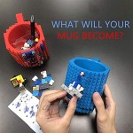 Build on Brick Mug Build-on Brique Mug Tasse à café Construction Créative Idée Cadeau de Noël Pâques Fête des Pères Halloween Anniversaire Compatible pour Lego Rouge
