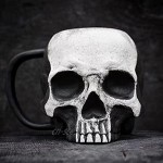 FUFRE Skull Cup Tasse à Crâne d'Halloween Tasse a Cafe Mug Médiéval Décoration de Crâne d'Halloween pour Boisson Café Bière Type A