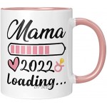 TassenTicker « Mama Loading 2022 » – Imprimé des deux côtés – Tasse à café – Cadeau – future maman – enceinte – bébé – Tasse cadeau rose