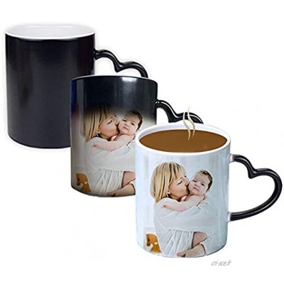 Tasses à café photo personnalisées avec photo texte nom sur des tasses à café cadeaux personnalisés tasse personnalisée grands cadeaux photo pour maman papa et bureau Noël Brillant