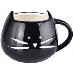 Voguecase Tasse en Céramique de Chaton Mignon Motif Coupe de Couple Porcelaine Mug pour Café Thé Expresso Lait Eau Noir