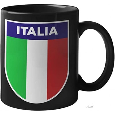 6TN Mug Italie Drapeau italien rétro Mug noir