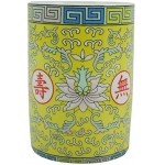 Coco Papaya Mug infuseur à thé en Porcelaine. Motif Fleur de Lotus Coloris Jaune