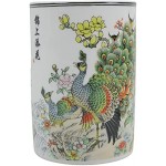 Coco Papaya Mug infuseur à thé en Porcelaine. Motif Paons & Fleurs Multicolores