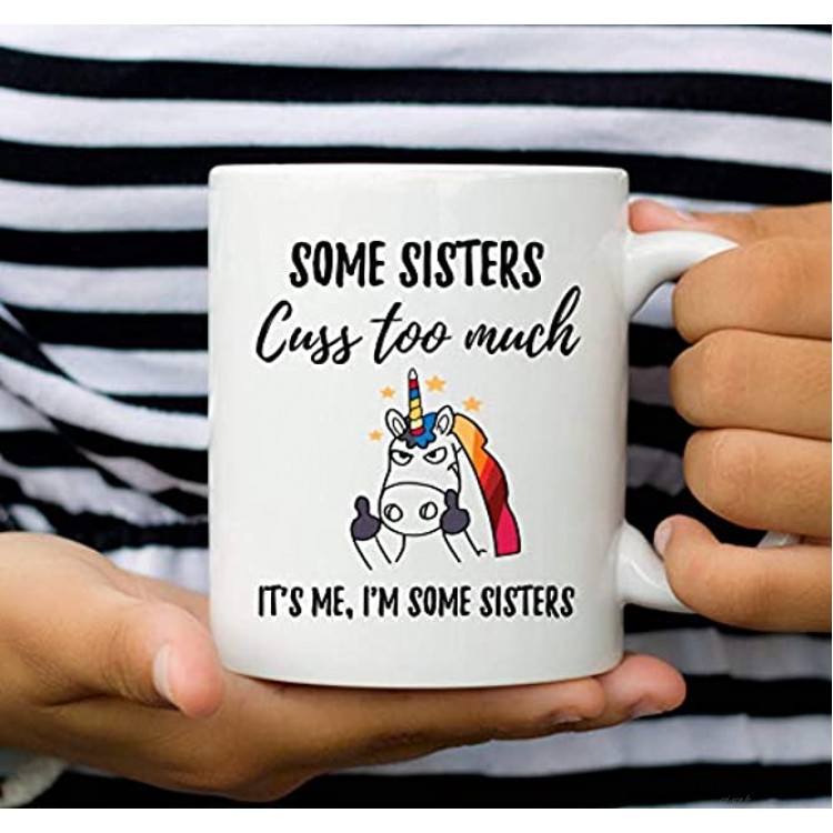 Mug avec licorne pour sœur sœur cadeau drôle pour sœur cadeau de Noël cadeau de sœur ou sœur