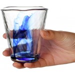 mugs et soucoupes Mugs à infusion Gobelet tasse verre 9oz trempé tasse de jus bleu bureau boisson verre coupe