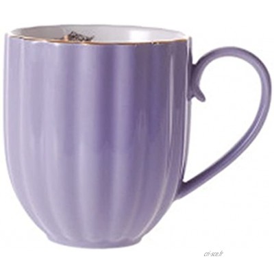 mugs et soucoupes Mugs à infusion Tasse de couleur unie gobelet Tasse 11 oz tasse en céramique Tasse mignonne tasse en céramique tasse de café tasse à thé personnel Color : Purple