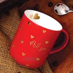 mugs et soucoupes Mugs à infusion Tasse Gobelet 14 oz Couple Rouge Tasse à Thé Tasse En Céramique Tasse Simple Coupe En Céramique Tasse à Café Lait Color : Red Size : 14 Oz