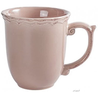 mugs et soucoupes Mugs à infusion Tasse tasse couleur unie dentelle ancienne tasse lait café tasse tasse en céramique tasse tasse d'eau 13 oz anti-chaud porcelaine tasse Color : Pink