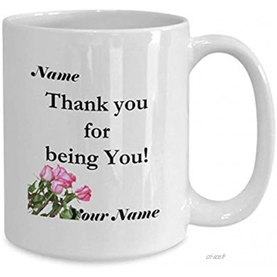 N\A Cadeau personnalisé de Tasse de café d'amour de Remerciement pour la Femme de Mari de Copain Copain