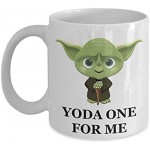 N A Yoda One for Me Mug Cadeaux de fête d'anniversaire de Noël pour Mari Femme Partenaire Amant Copain Copain Hommes Femmes Lui Son Star Wars Jedi 11 o