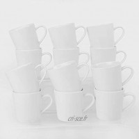 Holst Porzellan KT 005 FA3 Holst Porcelaine Lot de 12 Tasses à café 0,24 l Blanc