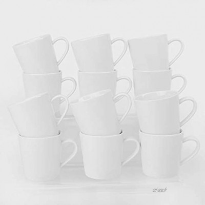 Holst Porzellan KT 005 FA3 Holst Porcelaine Lot de 12 Tasses à café 0,24 l Blanc