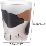 QWEWQE Tasse en verre mat avec motif de patte de chat 300 ml tasse à cappuccino verres à cappuccino cats Claw Mug créative mignon et créatif verre à lait et à whisky cat D