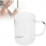 Tasse à lait tasse à eau léger portable transparent 350ML pour Latte CappuccinoWhite label