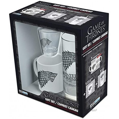 ABYstyle GAME OF THRONES Pack Verre 29cl + Shooter + Mini Mug "Stark"