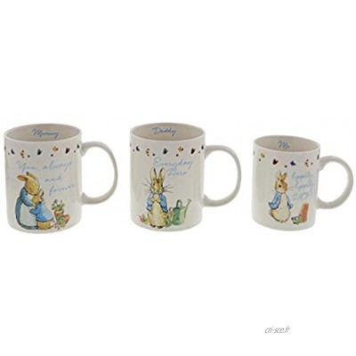 Beatrix Potter Peter Rabbit Coffret cadeau 3 pièces avec tasse Taille unique