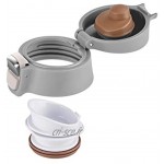 EMSA Light Mug Mug isotherme 0,4 L gris Acier inoxydable Compact et léger Conserve 8h chaud et 16h froid 100 % étanche Sans BPA Finition mate design N2151000