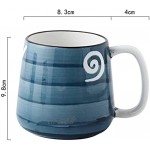 Ensemble de 4 mugs en céramique Ensemble porcelaine colorée texturée texturée extra large tasse de tasses boissons Color : 4pieces Style3