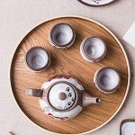 JSY Chat Mignon Mignon Japonais Peint à la Main Creative Style Teapot Bubble Teapot Accueil Céramique Set thé Tasse de thé Ensembles de Mugs Color : A