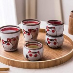 JSY Chat Mignon Mignon Japonais Peint à la Main Creative Style Teapot Bubble Teapot Accueil Céramique Set thé Tasse de thé Ensembles de Mugs Color : A