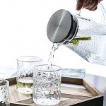 JSY Verre Jug Cup Set Accueil Salon Coupe Simple Nordic Water Parfaits à thé Potable Ensembles de Mugs