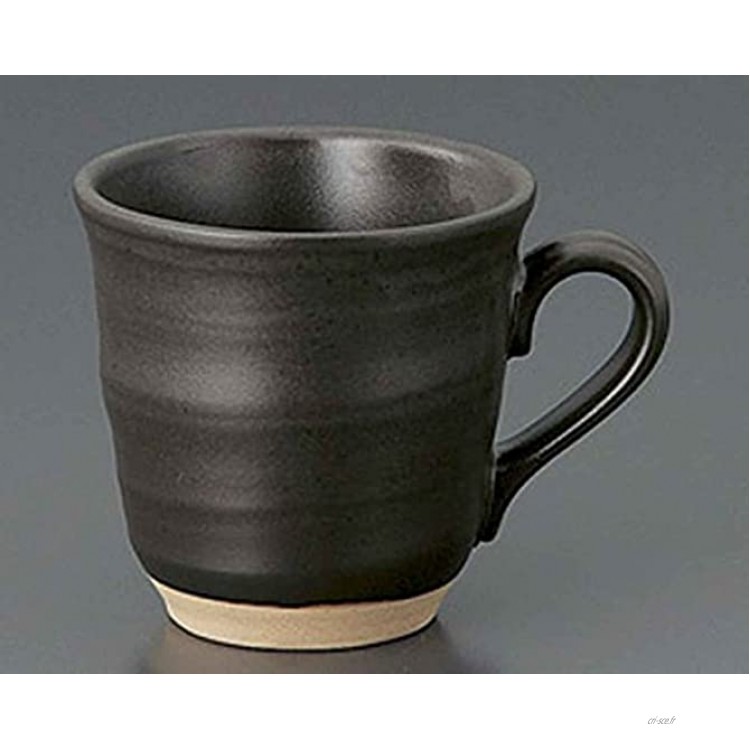 Katsuragawa 8.7cm Ensemble de 10 Mugs Black Ceramic Originale Japonaise
