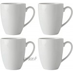 Maxwell & Williams White Basics Mugs en Porcelaine Blanche 450 ml 4 Pièces
