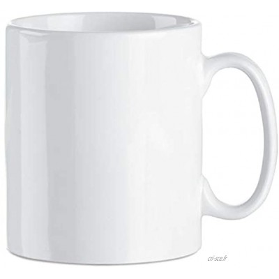 Publiclick® Lot de 36 tasses blanches tasses céramiques 350 ml Présentée dans une boîte individuelle tasses à peindre mariage tasses en céramique Med 9,8 x cm 8,2 Ø 320 g Sublimation