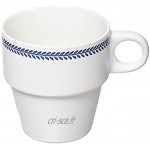 Secret de Gourmet Set de 4 Mugs en Porcelaine sur Rack en métal blanc 26 CL