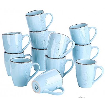 vancasso Série Navia 12 Tasses Mugs en Céramique 350ml Ensemble de Tasse à Café
