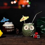 （13 € pièce）Tiki Mugs Cocktail Set de 4-Céramique Drôle Verre Stein Mignon Tasse À Café Party Drinkware Kit Verre à cocktail en céramique Verre hawaïen pour Décorations De Noël Tasse Transparente