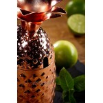 ECHTWERK Ananas Tasse à cocktail en acier inoxydable de qualité supérieure avec coffret cadeau décoratif 500 ml 9,3 x 20 cm édition cuivre