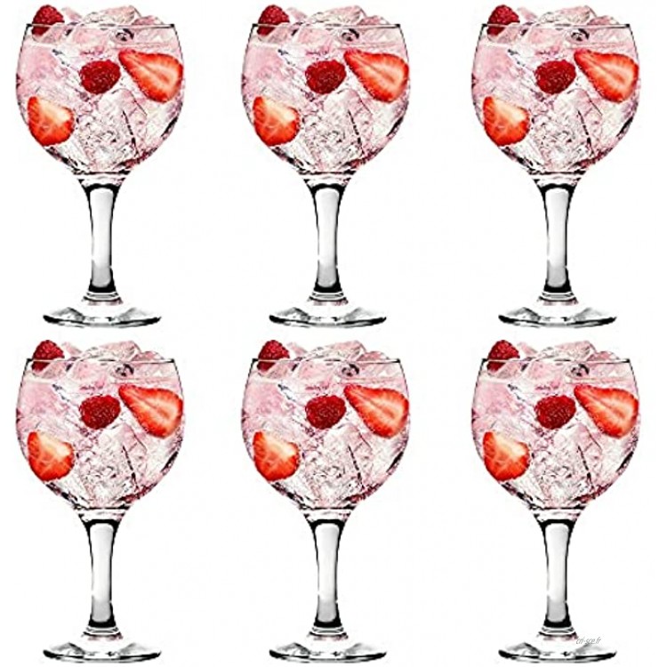Gin Tonic Lot de 6 verres à cocktail en verre 62 cl Passe au lave-vaisselle